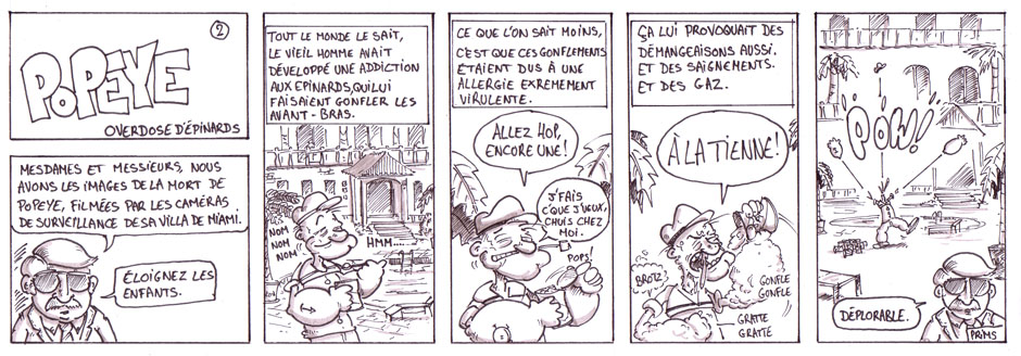 Dessin, BD : Popeye : Hommage posthume