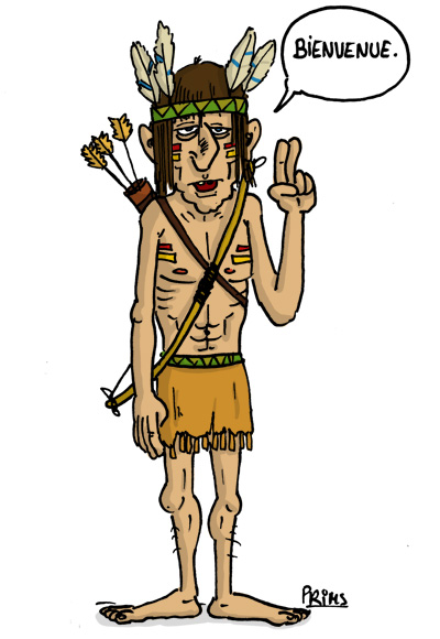 Dessin, BD : L'apache d'accueil
