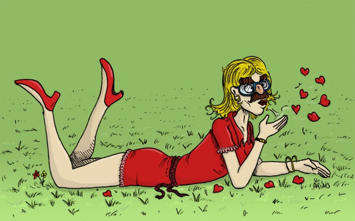 Dessin, BD : Sexy dans l'herbe