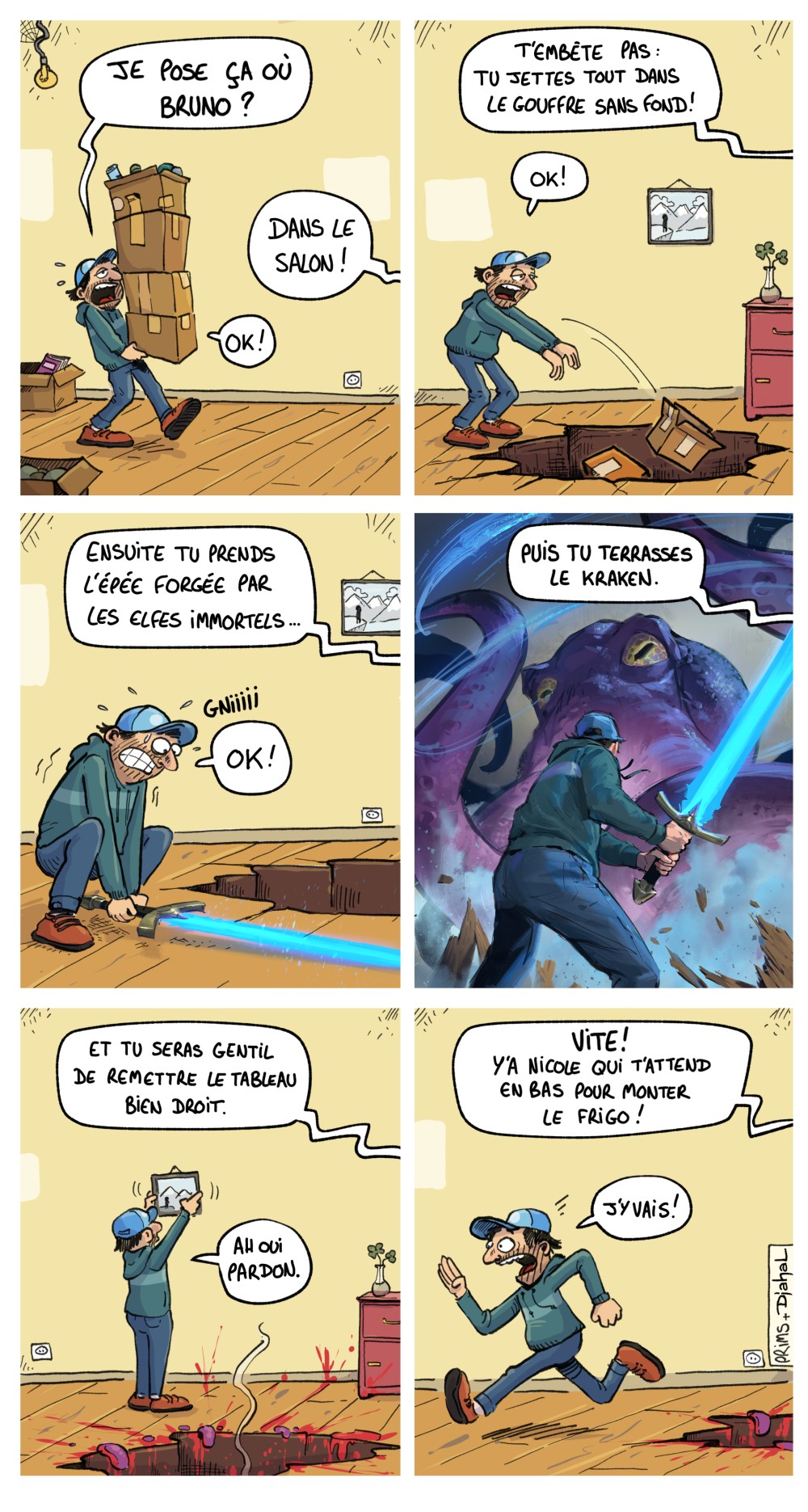 Dessin, BD : Le d&eacute;m&eacute;nagement