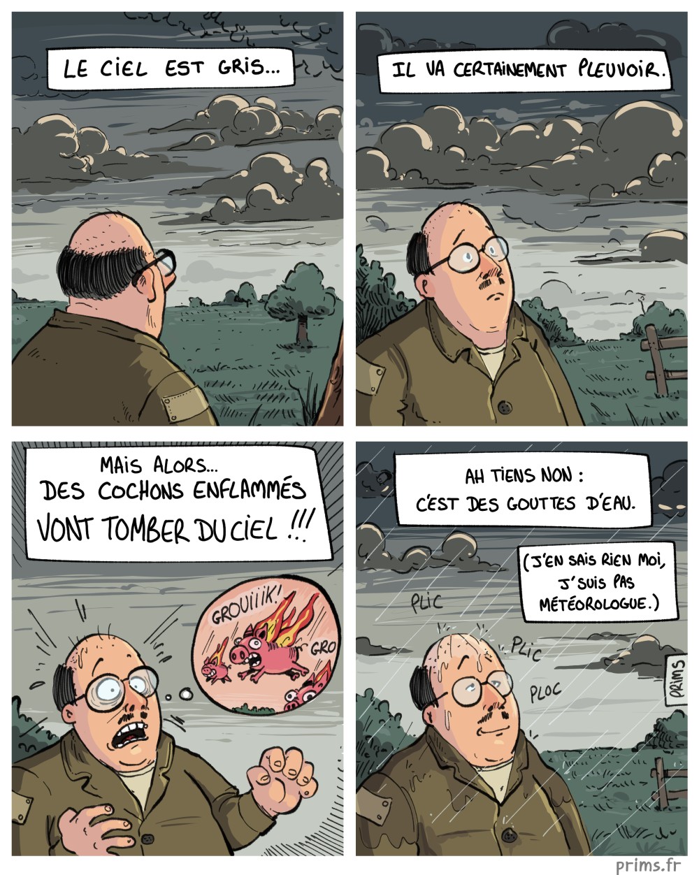 Dessin, BD : Il va pleuvoir
