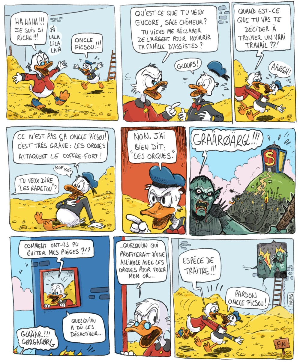 Dessin, BD : Une aventure de Picsou