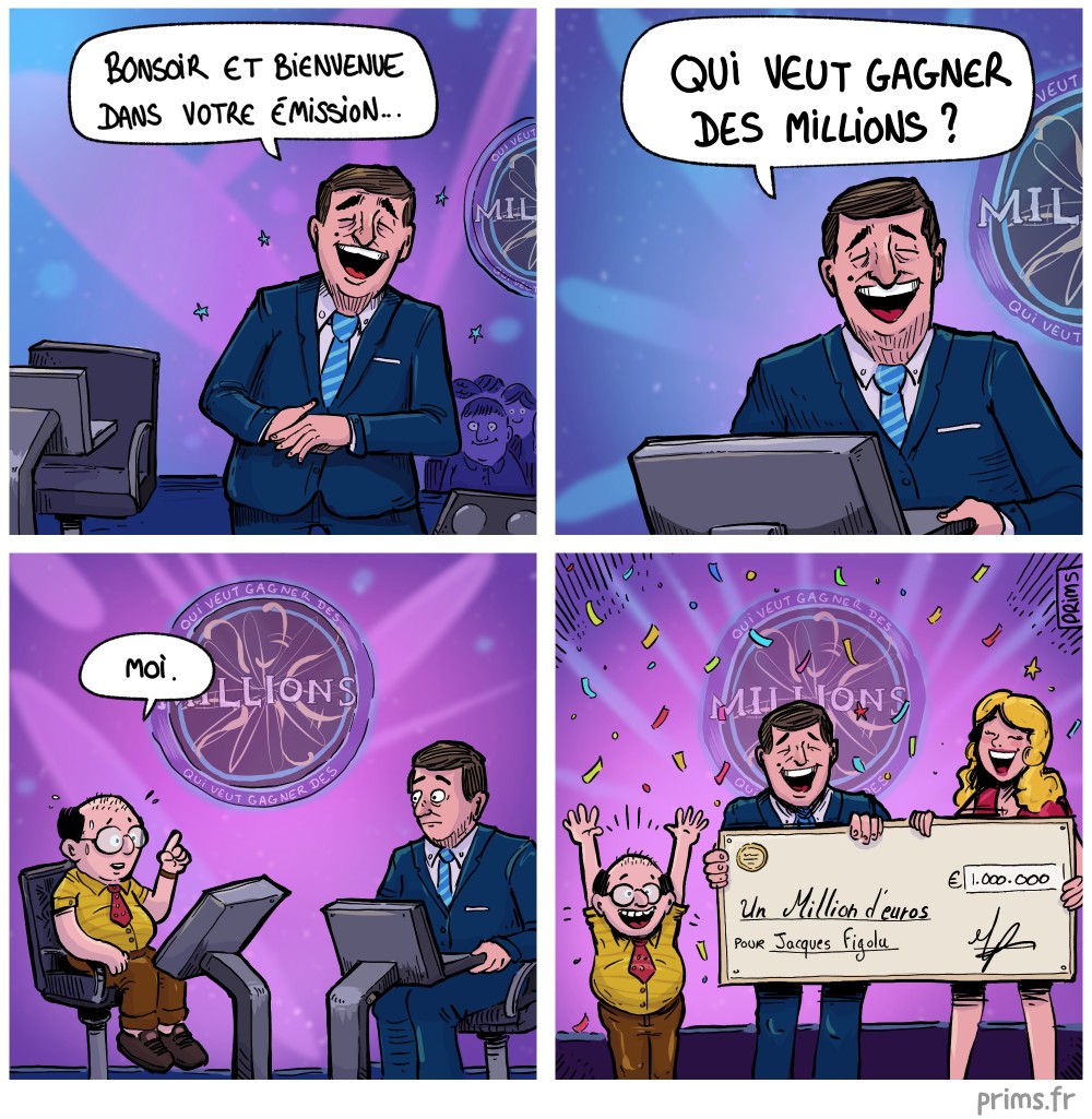 Dessin, BD : Qui veut gagner des millions ?