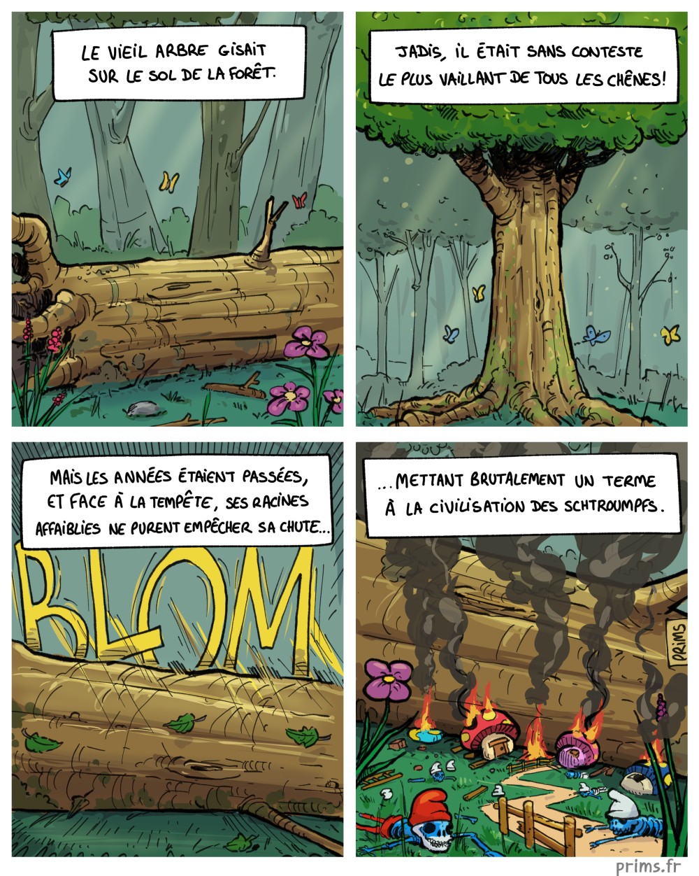 Dessin, BD : Le destin du vieux ch&ecirc;ne