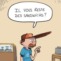 Moustachu &agrave; grande casquette